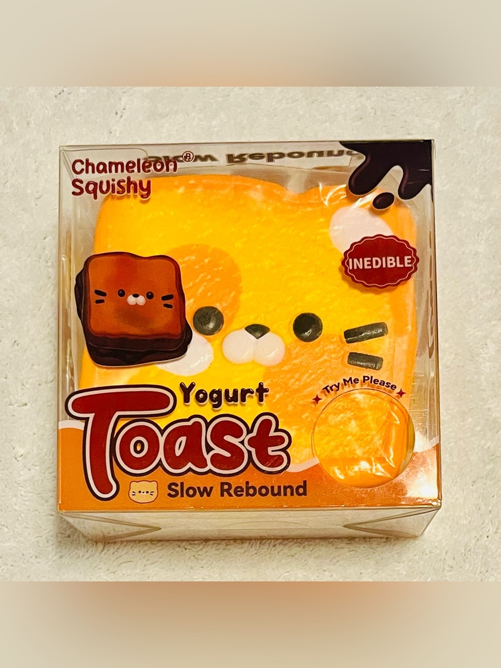 Chameleon Squishy Yogurt Toast - Yellow Cute Squishy
